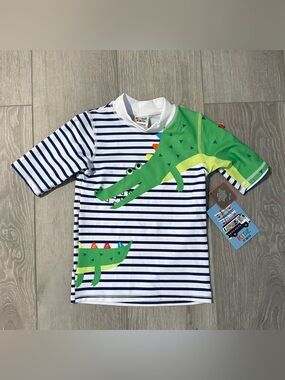 Kidz Crocodile Stripe Kids Swim Top. Boys 2T
NWT